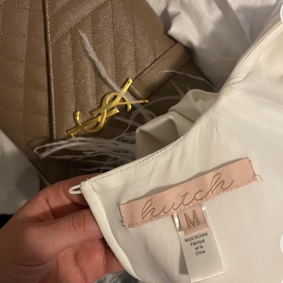 Anthropology Hutch Feather white swan top size medium never worn - Picture 3 of 3